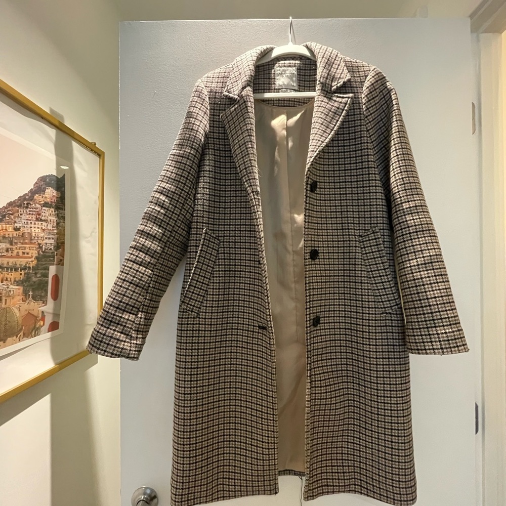 Abercrombie Wool Plaid Coat - Picture 4 of 8
